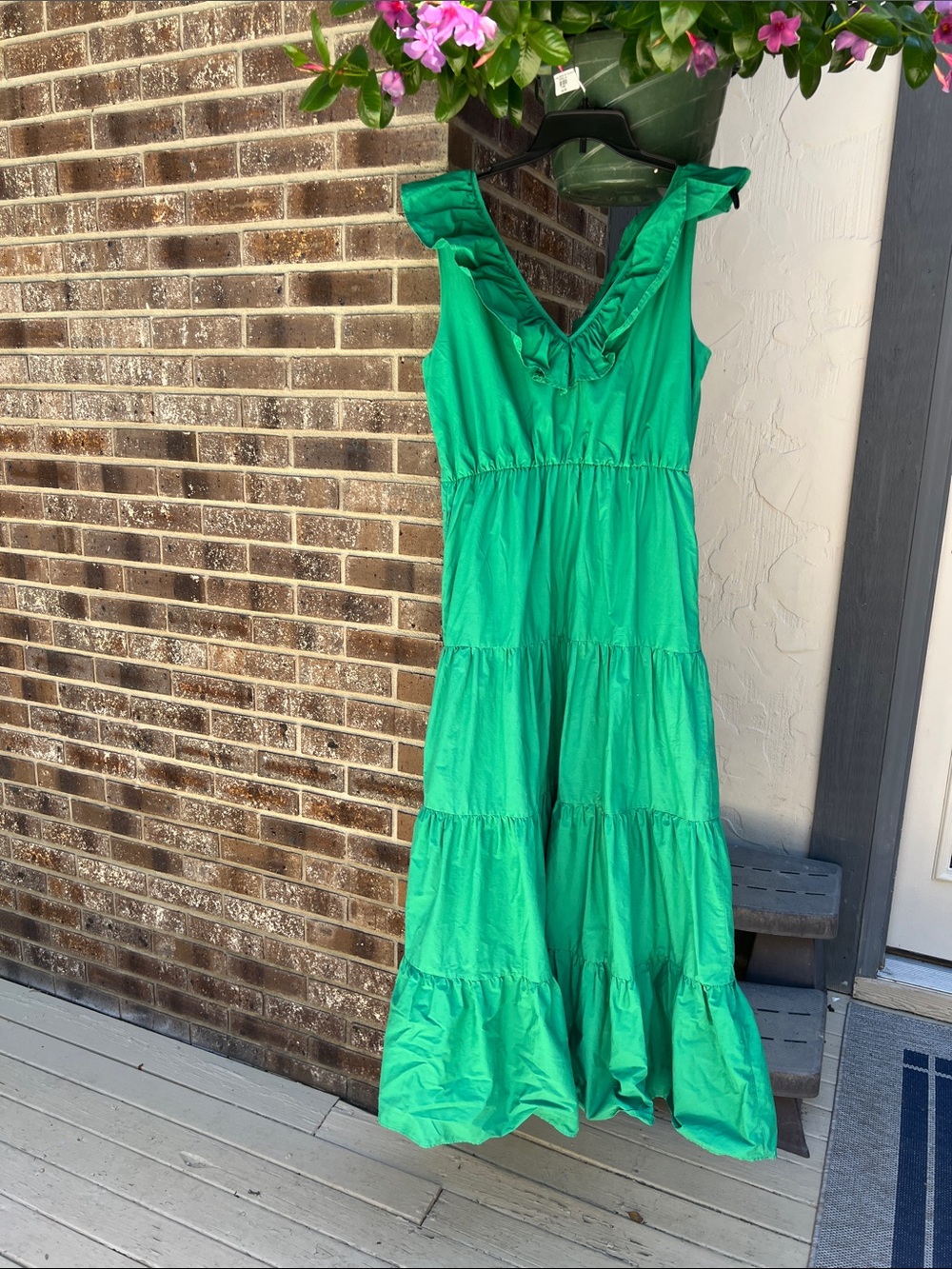 Green Ruffled Tiered Maxi Dress - Women's Summer Dress